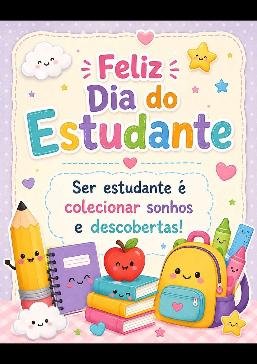 Cartões para dia do estudante engraçados e fofos exercício educativo página 9